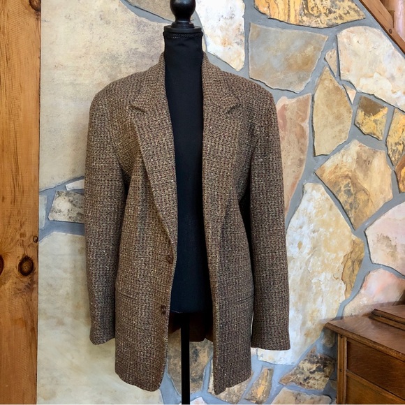 LIZ CLAIBORNE Vintage LizWear Wool Blend Boyfriend Fit Blazer (14) - Picture 3 of 17